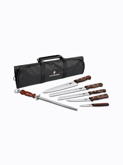 Victorinox Rosewood Deluxe Knife Roll Set