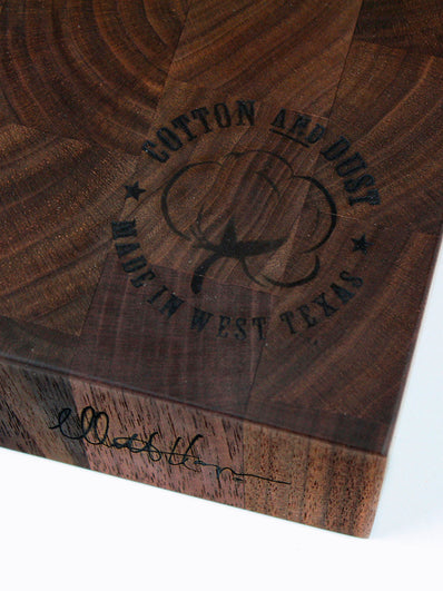 Cotton and Dust The Hannah Grace Black Walnut End Grain Cutting Boards