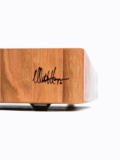 Cotton and Dust The Andrew End Grain Cherry Wood Cutting Board